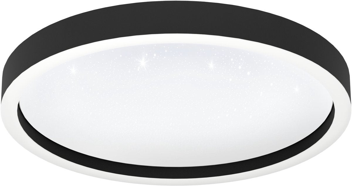 Eglo connect.z montemorelos-z intelligente Deckenleuchte – ø 42 cm – Schwarz und Weiß – einstellbares RGB-Weißlicht – dimmbar – ZigBee