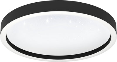 Eglo connect.z montemorelos-z intelligente Deckenleuchte – ø 42 cm – Schwarz und Weiß – einstellbares RGB-Weißlicht – dimmbar – ZigBee