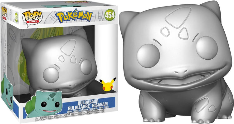 Funko-Pop! Spiele: Pokémon – Bulbasaur #454 10 Zoll Silber [Verpackungszustand 7,5 10]