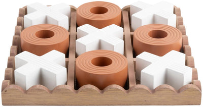Present Time Ornament Tic Tac Toe – Orange – 18,5 x 18,5 x 5 cm – modern – MDF