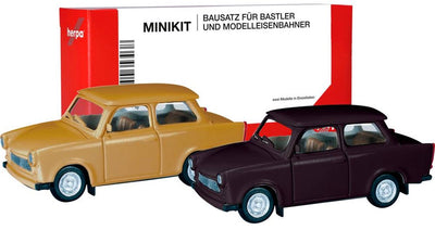 Herpa 013901-002 H0 Auto Trabant 601 Limousine, Samtocker und Rallyeschwarz