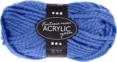 Creativ Company Fantasia Acrylgarn, L: 35 m, Maxi, Blau, 50 g 1 Knäuel