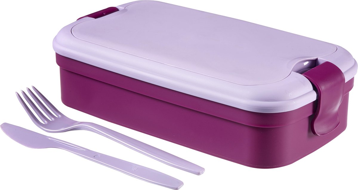 Curver Lunch Go Lunchbox – mit Besteck – Lila