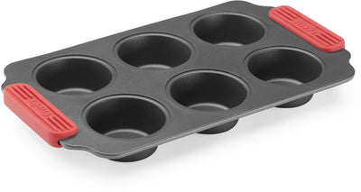 Lékué Backform 6 Muffins – antihaftbeschichtet – grau