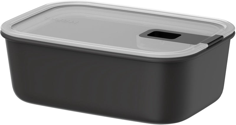 Mepal Easyclip Lebensmittelbehälter – 1 l – Lebensmittelbehälter mit Schiebeverschluss – mikrowellengeeignet. Dampfofen. Kühl- und Gefrierschrank – Nordic Black