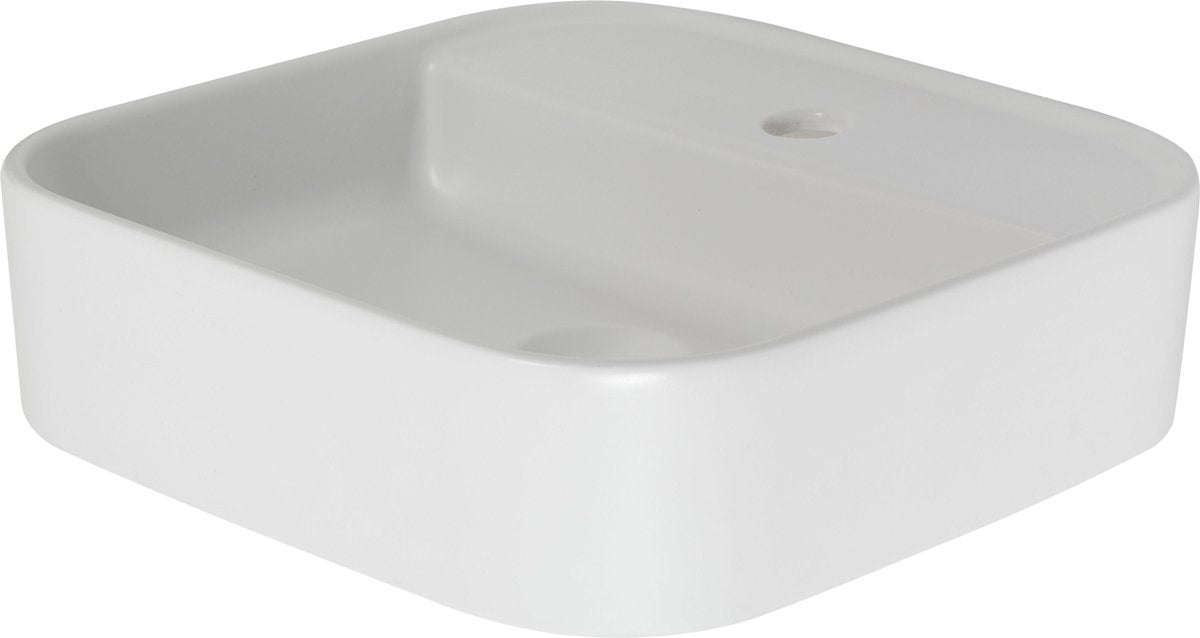 Plieger Fresno Aufsatzwaschtisch – mit Hahnloch – 42 cm x 42 cm – mattweiß