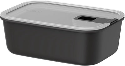 Mepal Easyclip Lebensmittelbehälter – 1 l – Lebensmittelbehälter mit Schiebeverschluss – mikrowellengeeignet. Dampfofen. Kühl- und Gefrierschrank – Nordic Black