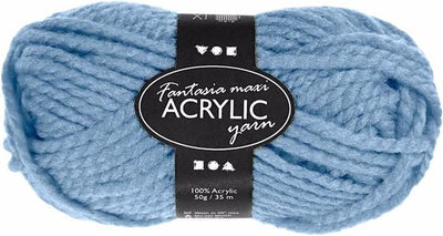 Creativ Company Fantasia Acrylgarn, L: 35 m, Maxi, Hellblau, 50 g 1 Knäuel