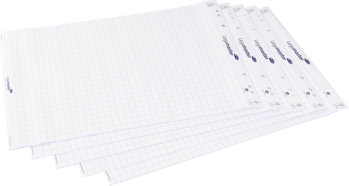 Legamaster Flipchart-Papierblockraster 5, Packung mit 20 Blatt