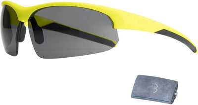 BBB Cycling Fahrradbrille für Damen und Herren – Fahrradbrille mit 3 Wechselgläsern – leichte Rennradbrille – mattes Neongelb – Impress BSG-58