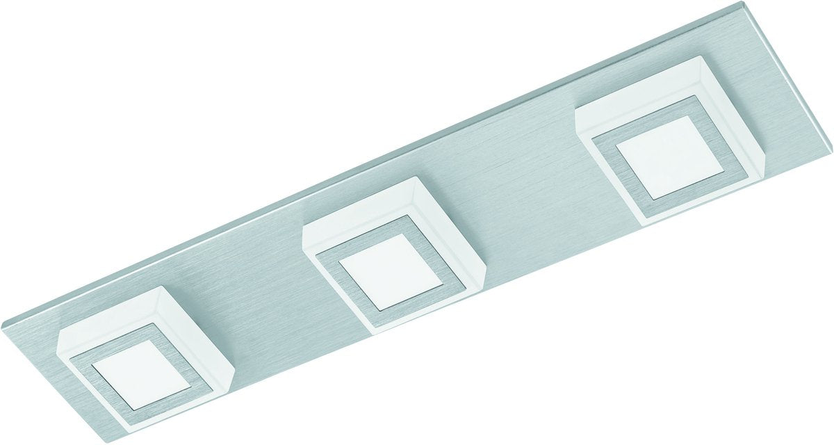 Eglo Masiano – Deckenleuchte – 3 Leuchten – LED – gebürstetes Aluminium – satiniert