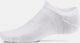 Under Armour UA Essential No Show 6er-Pack Unisex-Sportsocken – Weiß – Grau