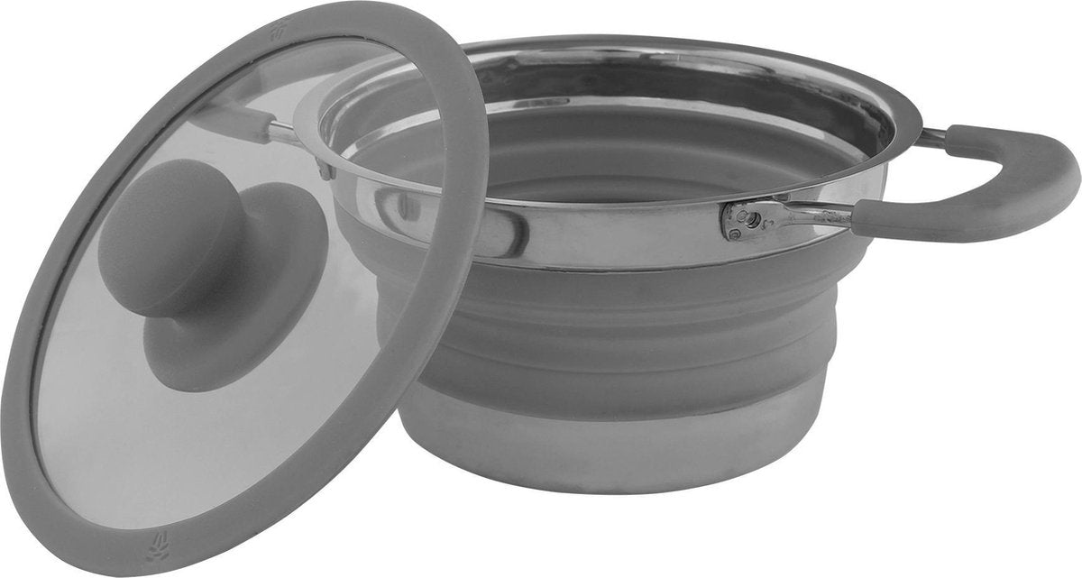 Eurotrail-Pfanne mit Deckel groß – grau