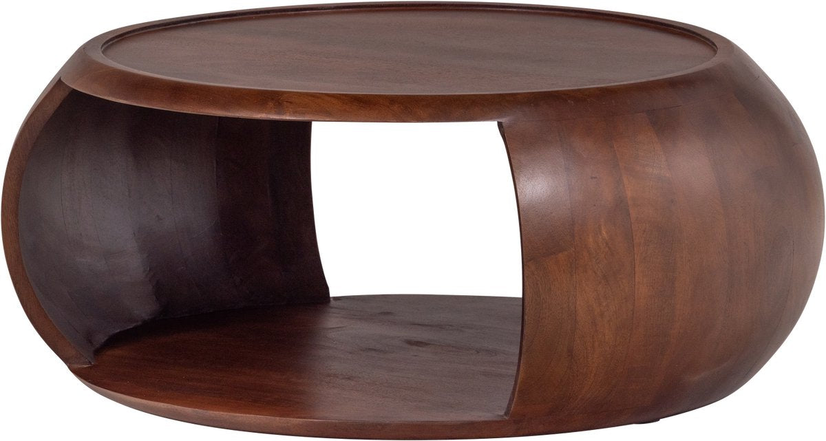 Woood Cole Couchtisch – Mangoholz – braun – 36 x 72 x 72