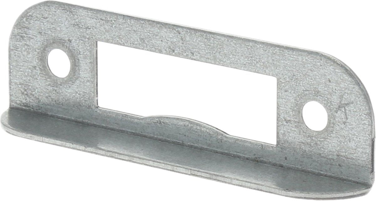 Nemef-Eckschließblech – abgerundet – 80 x 24 x 12 mm (LxBxH mit Lippe) – verzinkter Stahl – HP1256