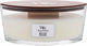Woodwick Heartwick Flame Ellipse Duftkerze – weißes Teakholz – 50 Brennstunden