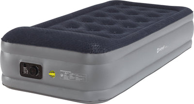Outwell Flock Superior Single mit eingebauter Pumpe, Luftmatratze, eingebaute Pumpe, 45 cm hoch, 145 x 90 x 45 cm, blau