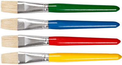 Creativ Company Pinsel für Kinder, L: 19 cm, B: 20 ​​mm, flach, 4 Stück 1 Box