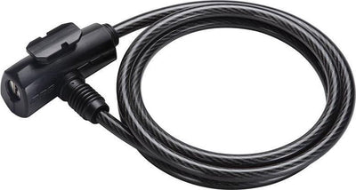 BBB Cycling Quicksafe Spiralkabel-Fahrradschloss – Fahrradkabelschloss – Schlüsselschloss – Schwarz – 150 x 0,8 cm – BBL-61