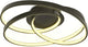 B.K. Licht - LED-Deckenleuchte - Ring-Deckenleuchte - Schwarz - L: 39cm - warmweißes Licht 3.000 K - 35W