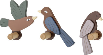 Bloomingville Mini Bloomingville Kindergarderobe 3er-Set – Vögel