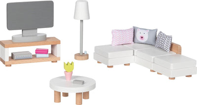 Goki Holzpuppenmöbel Wohnzimmer, 15dlg.