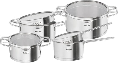 Tefal Nordica - Pfannenset - 4-teilig - Edelstahlglas - für Induktion geeignet