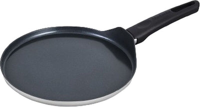 Brabantia Indu+ Pfannkuchenpfanne – ø 24 cm – Crêpespfanne – Keramik-Antihaftbeschichtung – induktionsgeeignet – 100 % PFAS-frei – spülmaschinenfest – Grau