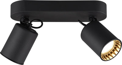 Trio pago - spot - schwarz matt - exkl. 2x gu10 4,9 w - Deckenmontage