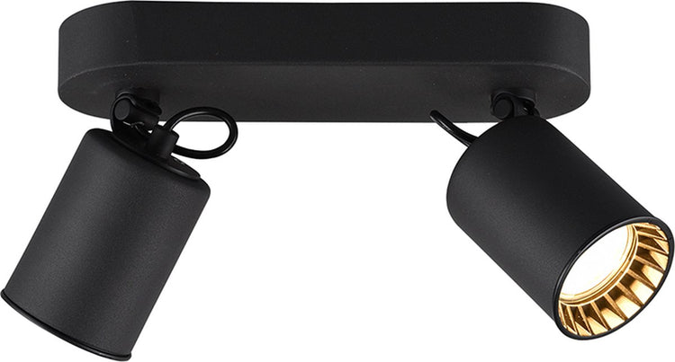 Trio pago - spot - schwarz matt - exkl. 2x gu10 4,9 w - Deckenmontage