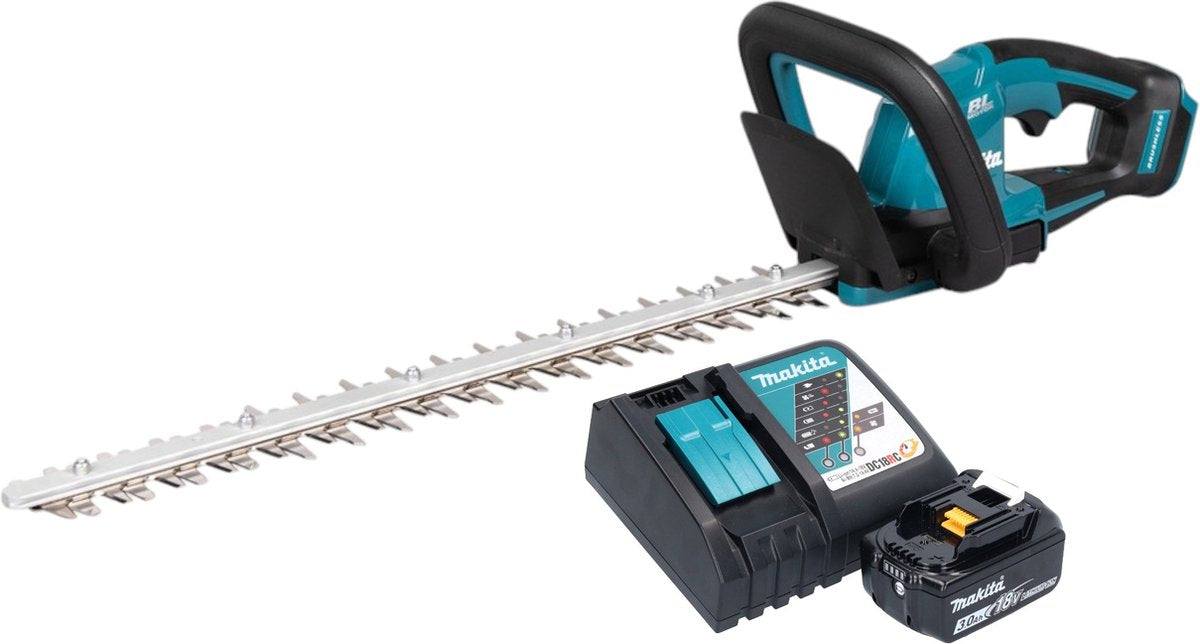 Makita Duh 506 RF Akku-Heckenschere 18 V 50 cm bürstenlos + 1x Akku 3,0 Ah + Ladegerät