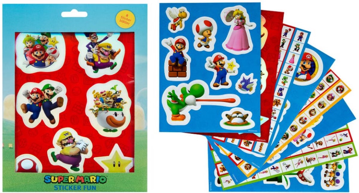Super Mario Aufkleber -Set