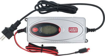 Carpoint bx-2d Batterieladegerät 12V 24V - vollautomatisch - Ladezyklus in 8 Schritten - übersichtliches Display - 7,5 Ampere Lithium