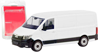 Herpa 013857 H0 LKW Mann TGE Flachdachbox, weiß