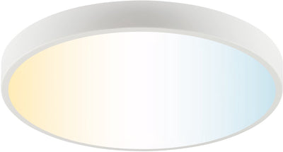 Brilliant Slimline - Deckenleuchte - ø 49 cm - LED 20 W - CCT - 3000 K-6500 K - dimmbar - Nachtlicht - Timer - Fernbedienung - Weiß