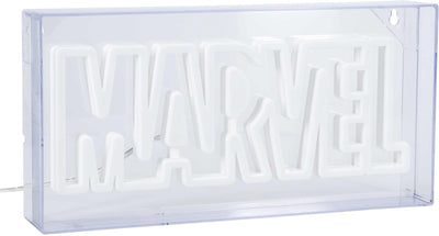 Paladone Marvel LED-Neon-Logo-Lichtschild – zur Wandmontage oder freistehend – offiziell lizenziertes Marvel-Raumdekor-Geschenk