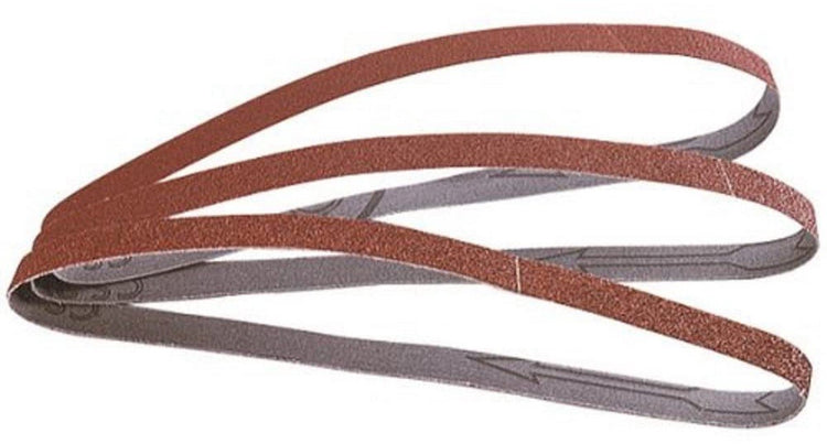 Wolfcraft - Schleifbänder für Bandschleifer 13 x 457 mm - Körnung 40 - 3 Stück - 1724000