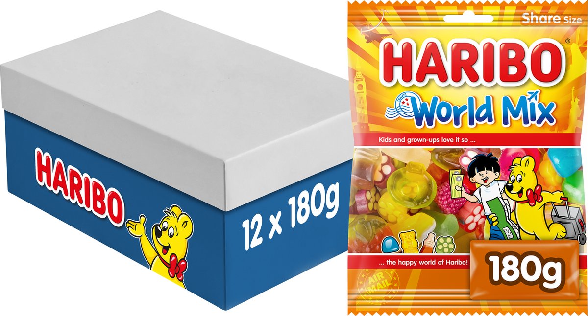 Haribo Weltmischung - Bonbonmischung - 12 x 180g