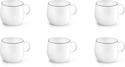 Medard de Noblat - Yaka schwarz - Kaffee-Teetasse 20 cl - 6 Stück - Steingut