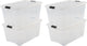 Iris Topcase Aufbewahrungsbox – 45l – Kunststoff – transparent schwarz – 4er-Set