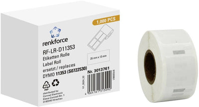 Renkforce RF-6027522, weiß, selbstklebendes Druckeretikett, Endlosetikett, Rolle, Papier, Thermodirekt