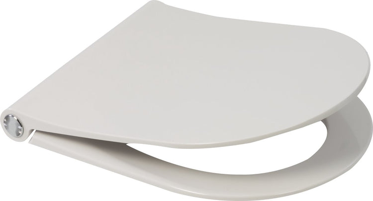 Plieger Kansas Sway D2 Toilettensitz (von Pressalit) – D-förmiger Toilettensitz – Duroplast – weiß – mit Deckel – Absenkautomatik – Schnellverschluss