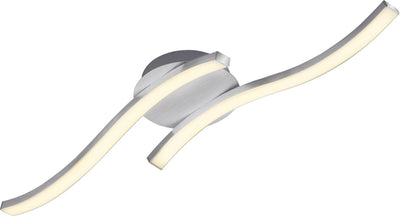 Briloner go - Deckenleuchte - Deckenleuchte mit 2 Leuchten - 2x 6W - warmweißes Licht - 55,4 cm - Aluminiumfarben