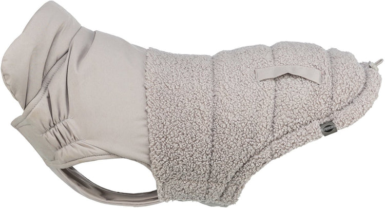 Trixie Hundemantel – grau 30 cm – warmes Polyester, verstellbare Brustklappe, modische Ziertaschen