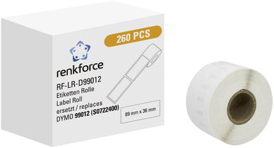Renkforce RF-6027502, weiß, selbstklebendes Druckeretikett, Endlosetikett, Rolle, Papier, Thermodirekt