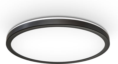 Briloner b.k.licht - Deckenleuchte - schwarzes LED-Panel - runde Deckenleuchte - ø29,3cm - 4.000k - 2.400lm - 18w