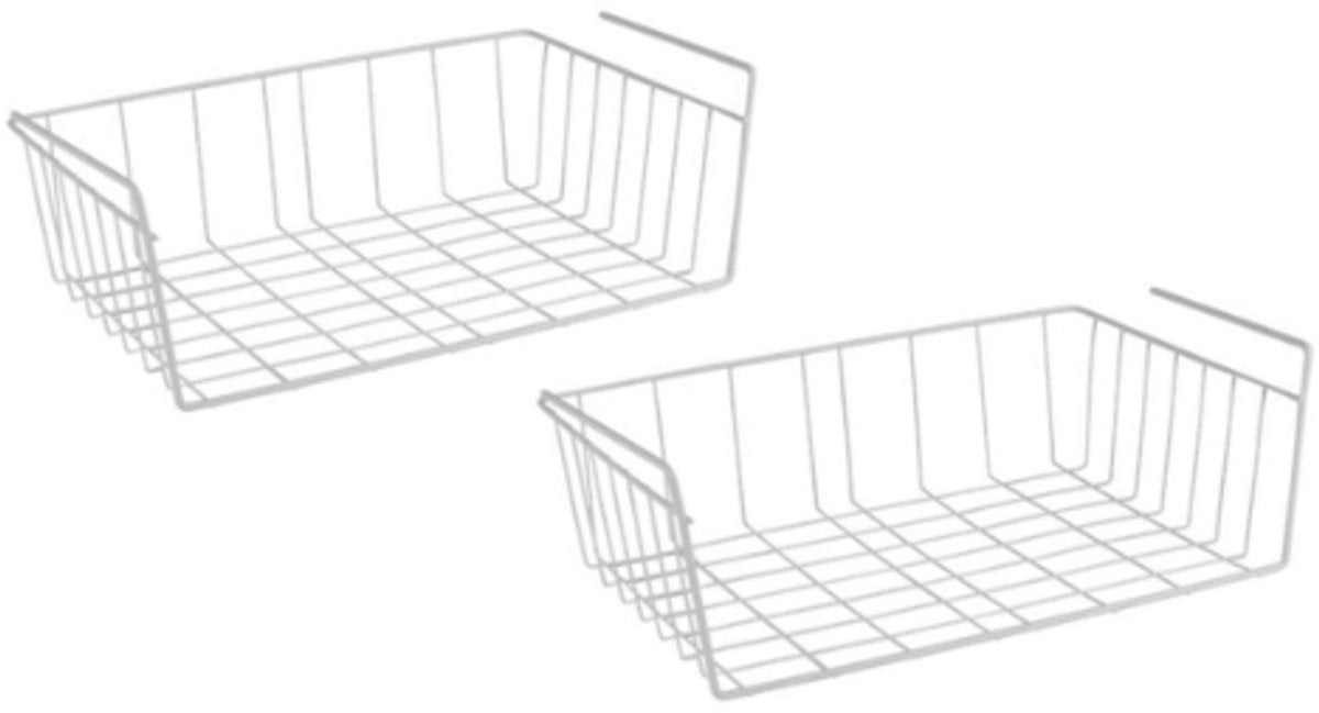 Metaltex Metaltex Babette Hanging Körbe 40x26x14 cm 2 Stück Weiß weiß