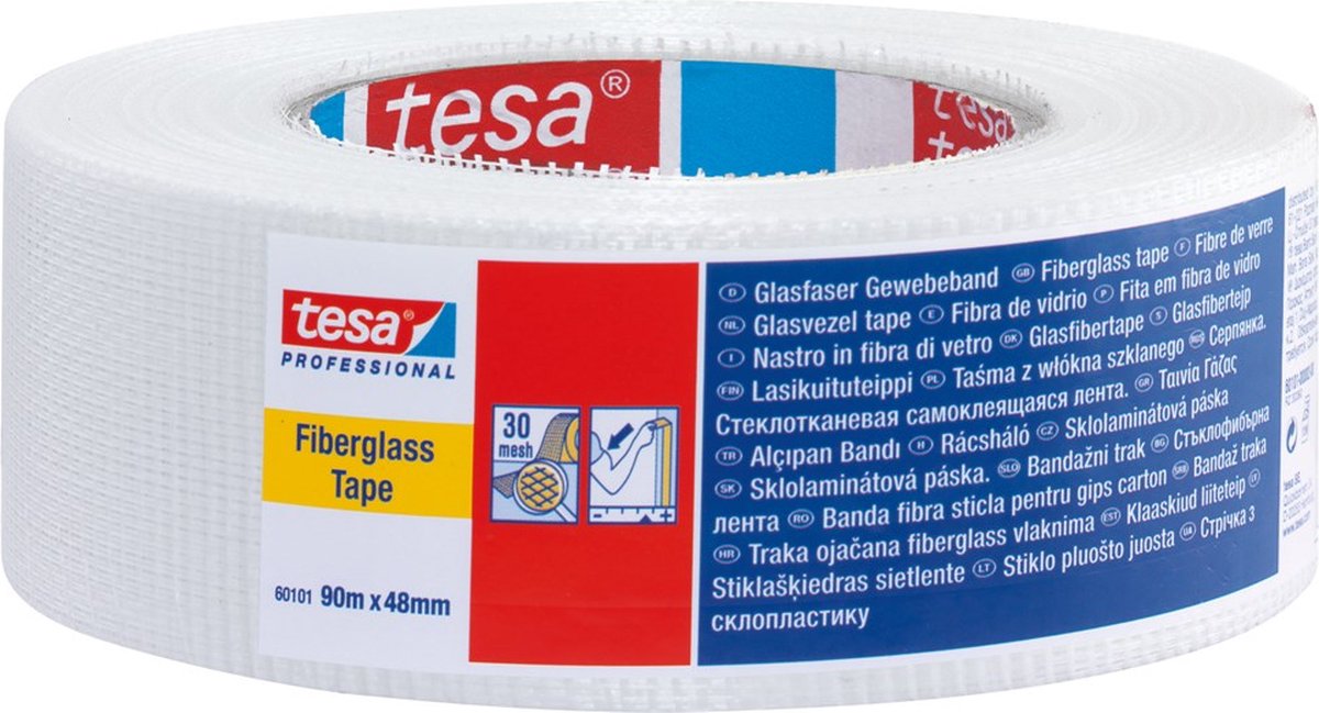Tesa Professional 1059191 – Tesa Glasvezeltape 45 m 48 mm | 6 Stück