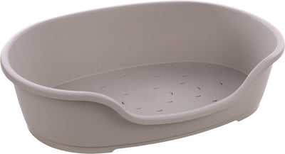Flamingokorb Tuck oval grau – Größe XXL – 102,5×67×27 cm – extra großer Hundekorb aus Kunststoff für große Rassen