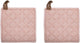 Markenlose Sans Marque Tiseco Myrna Topflappen – Baumwolle – Set mit 2 Stück – 20 x 20 cm – Rosa